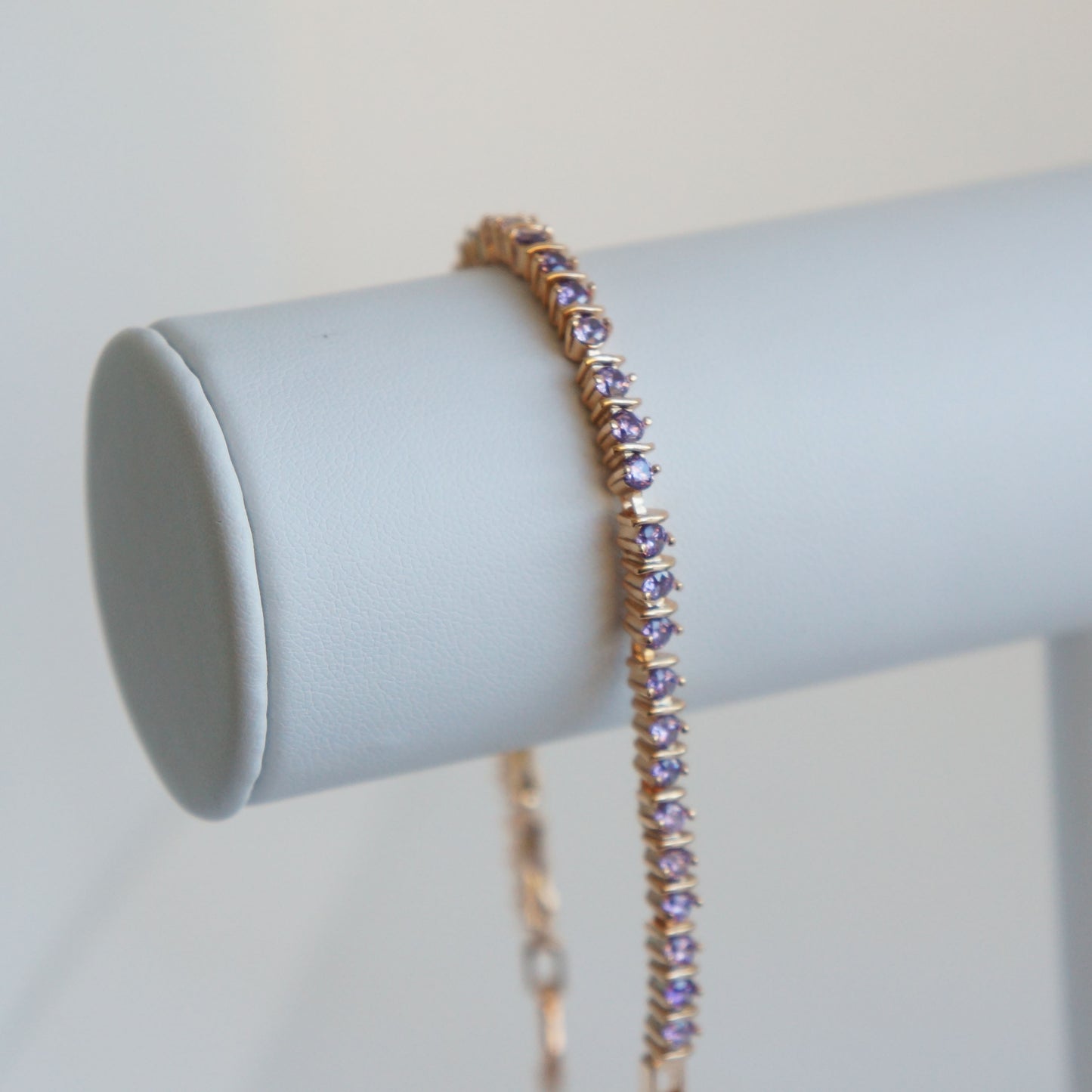 Lilac CZ Bracelet in Rose Gold