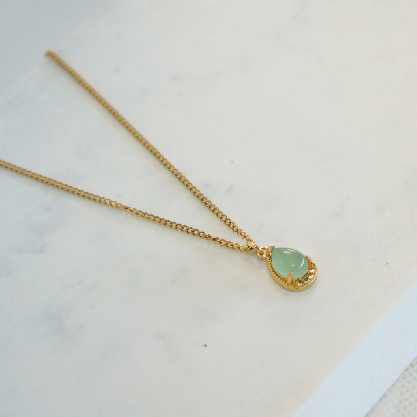 Small Aventurine Drop Necklace