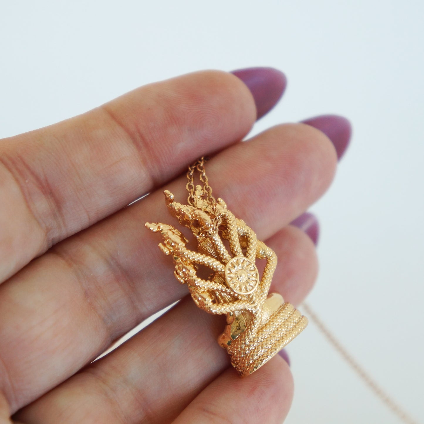 Buddha Necklace, Pendant, Rose Gold, Spiritual Jewelry