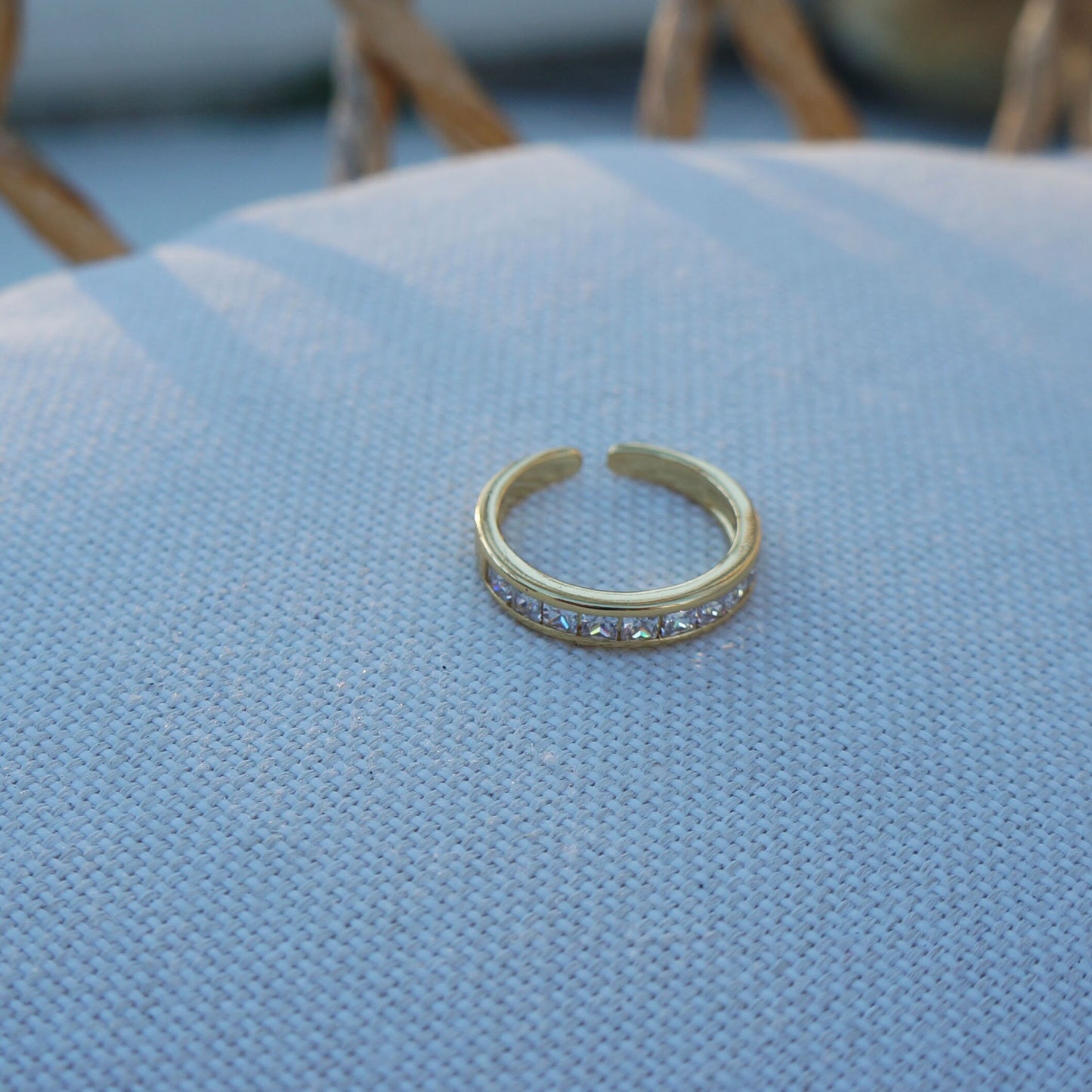Ultra Dainty Gold Filled Delicate Stacking Diamond Ring Thin Minimalist Ring Anniversary Band Simple Delicate Gold Band