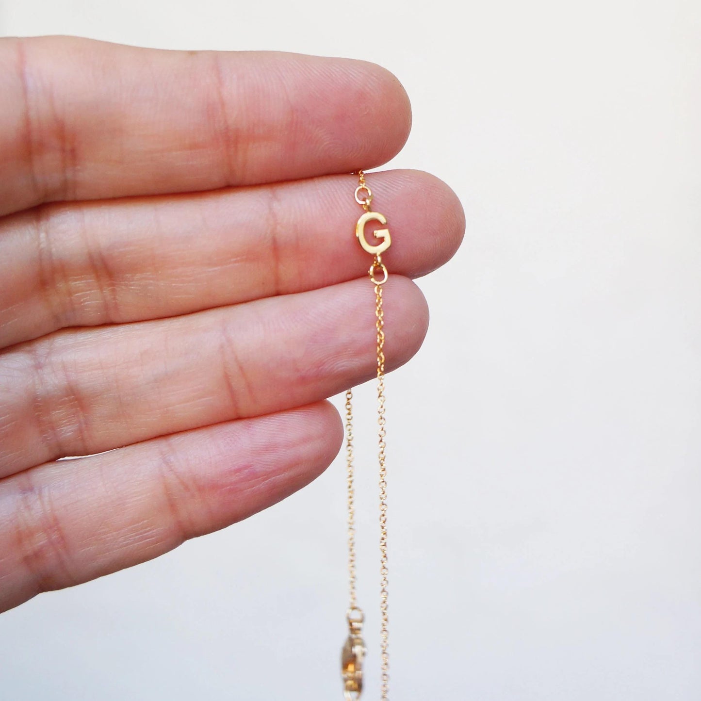 Tiny Initial Bracelet Delicate Gold Letter Dainty Jewelry for Women