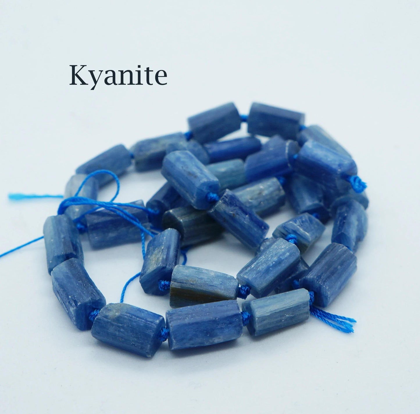Raw Kyanite Necklace Natural Quartz Blue Rough Kyanite