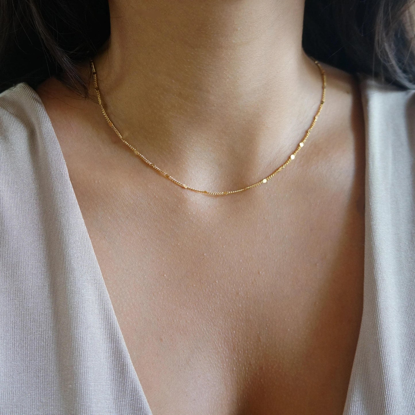 Gold Dainty Sparkle Chain