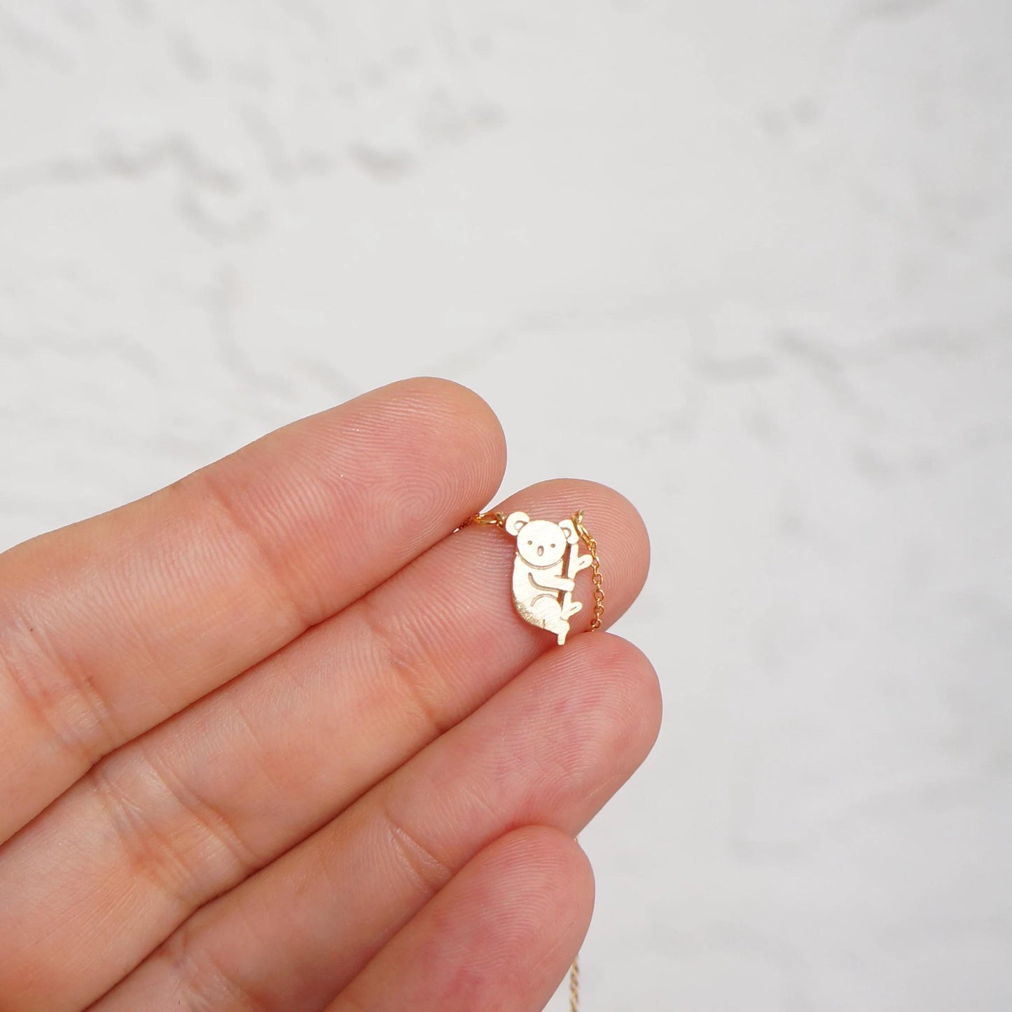 Gold Petite Koala Necklace