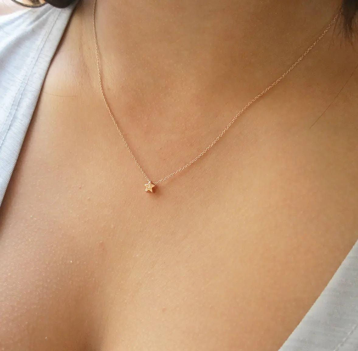 Custom Tiny Star Necklace Personalized