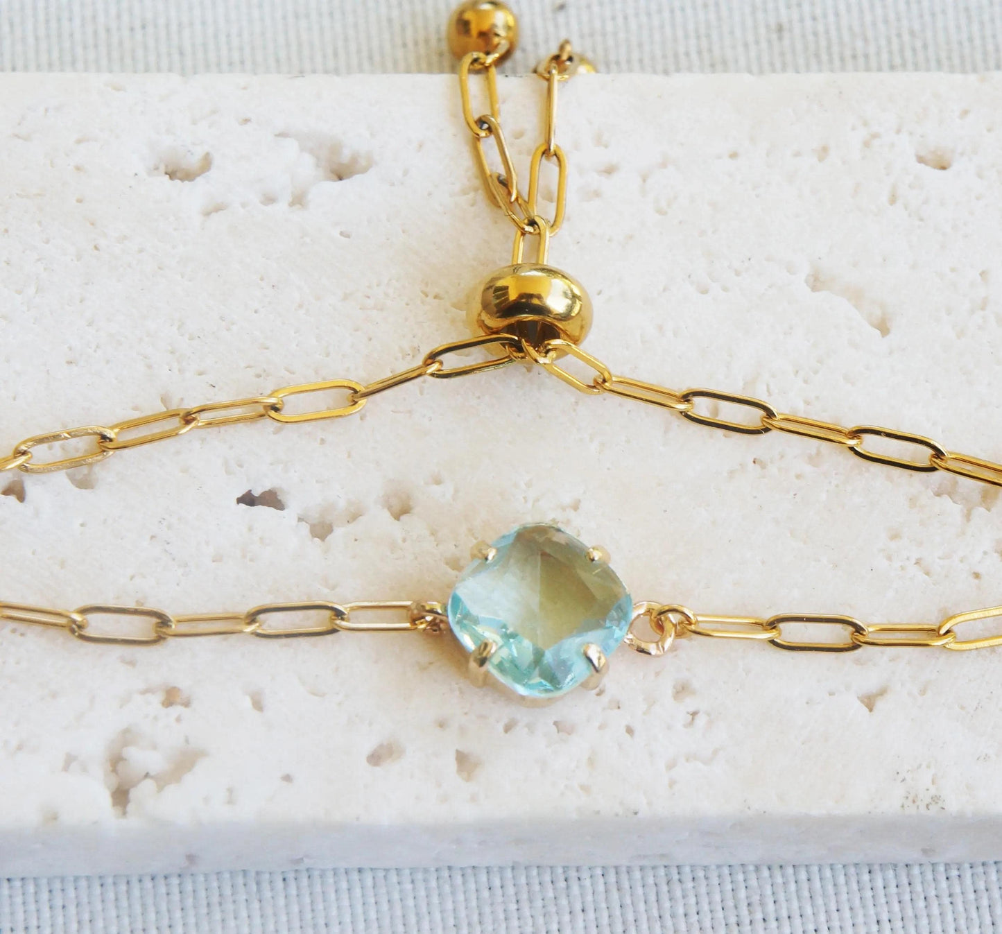 Aquamarine Color Crystal Bracelet