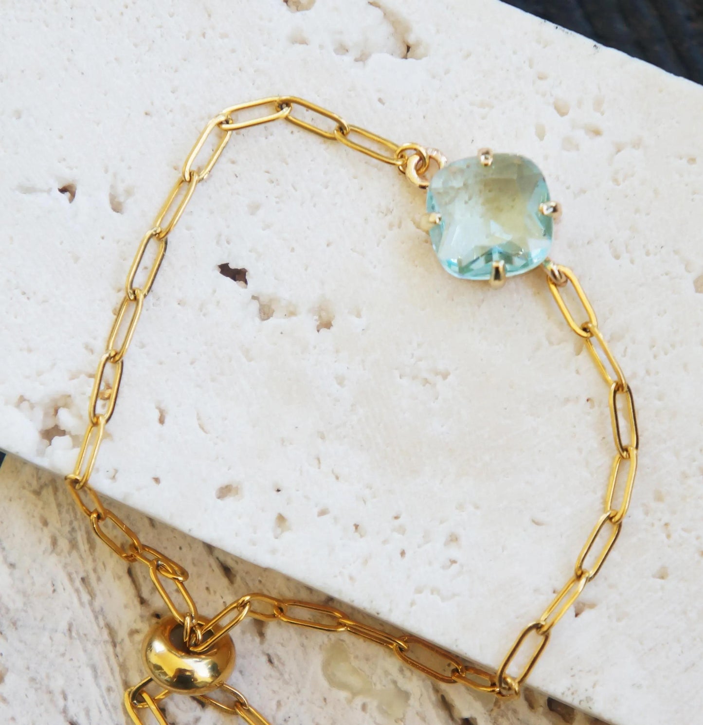 Aquamarine Color Crystal Bracelet