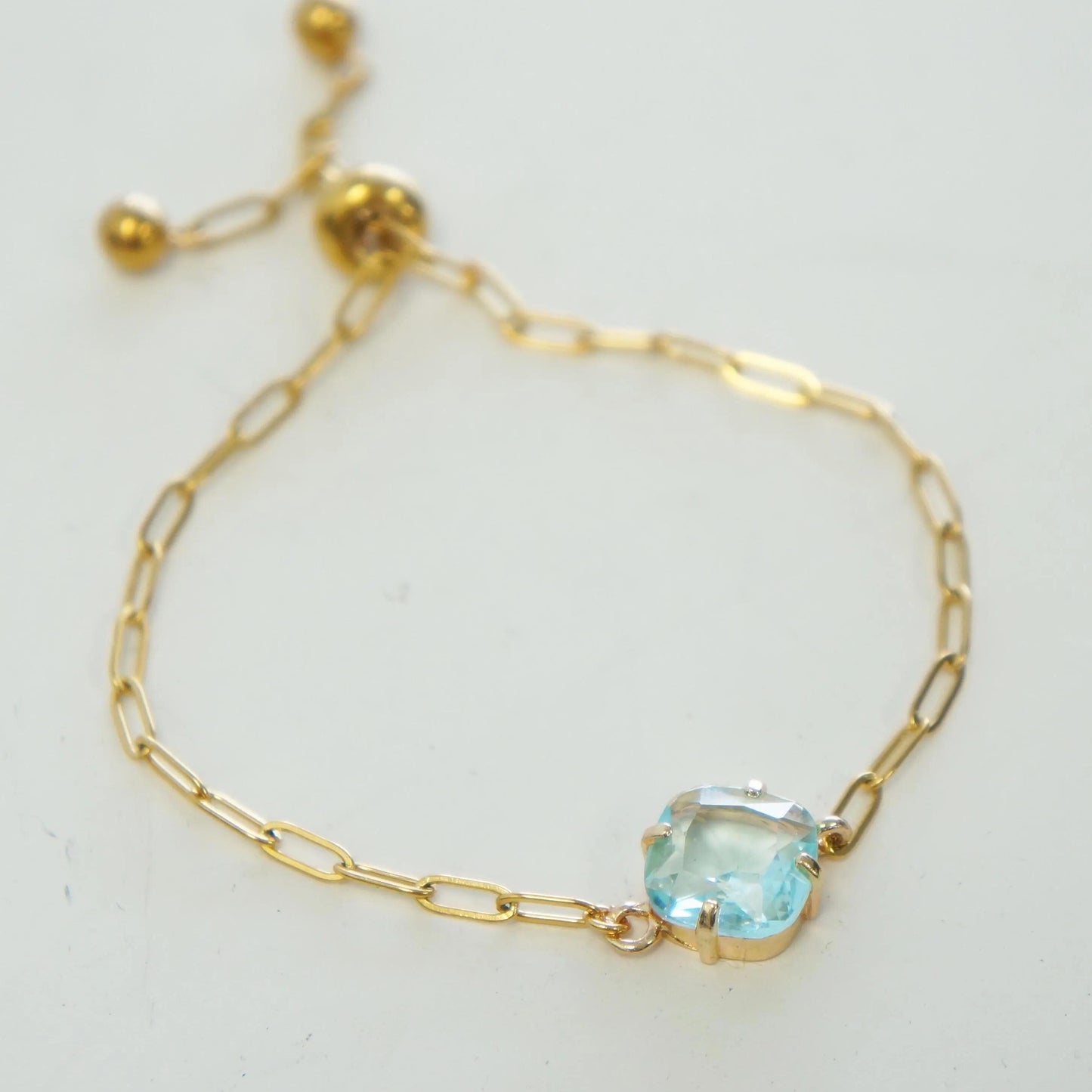 Aquamarine Color Crystal Bracelet