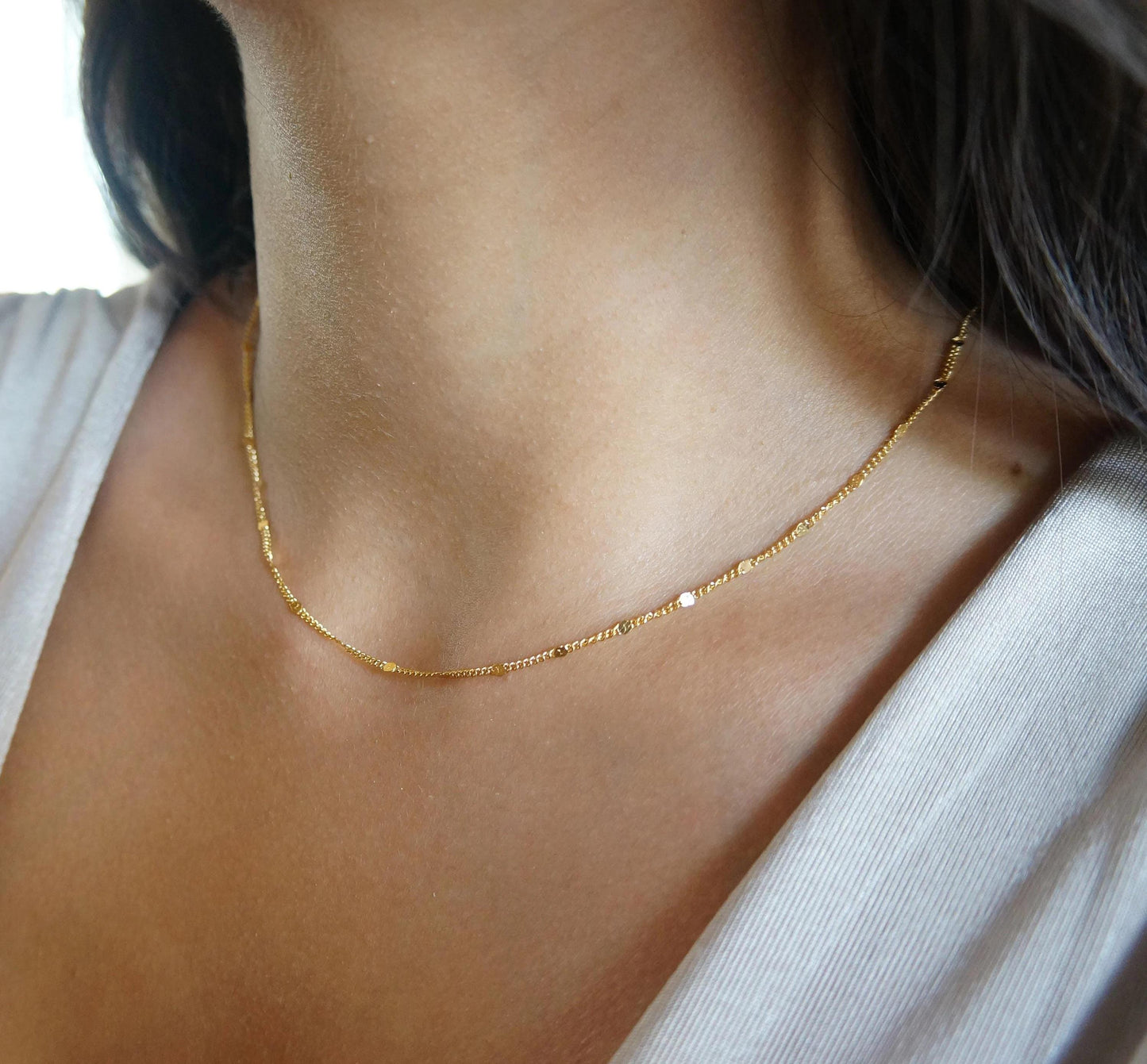 Gold Dainty Sparkle Chain