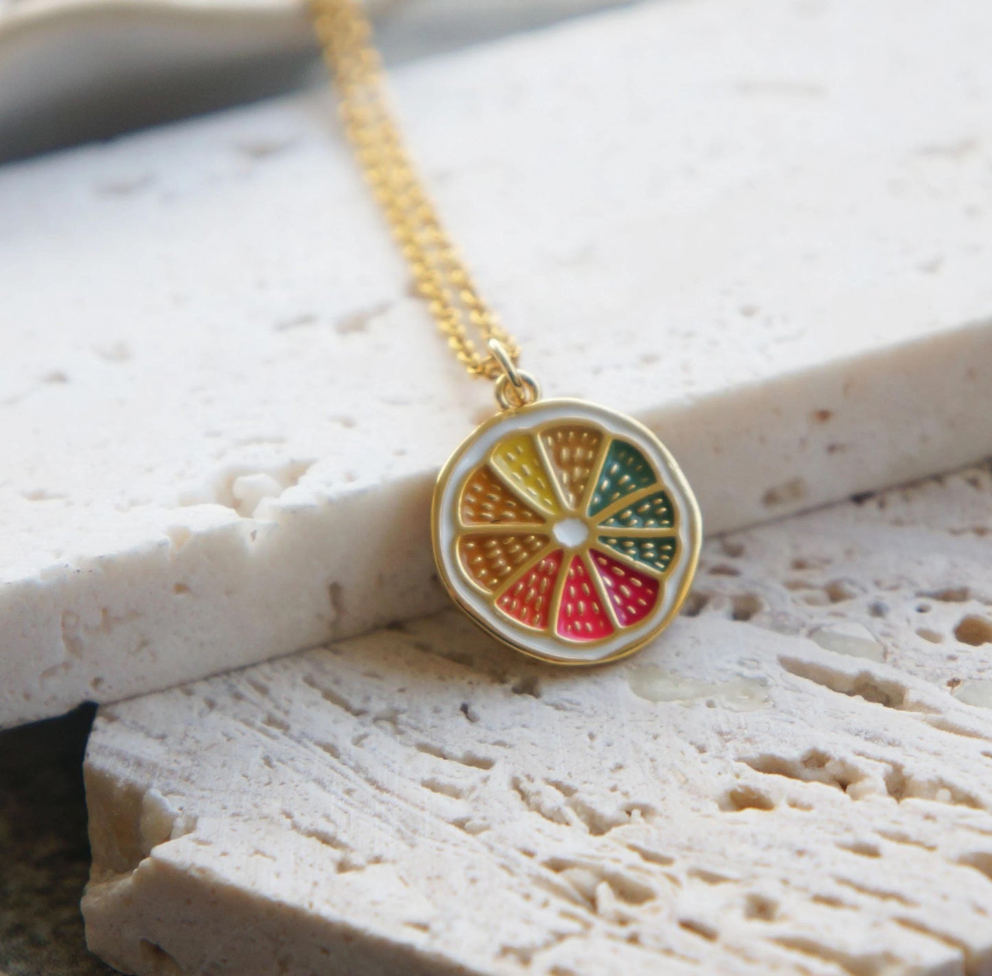 Colorful Fruit Charm Necklace