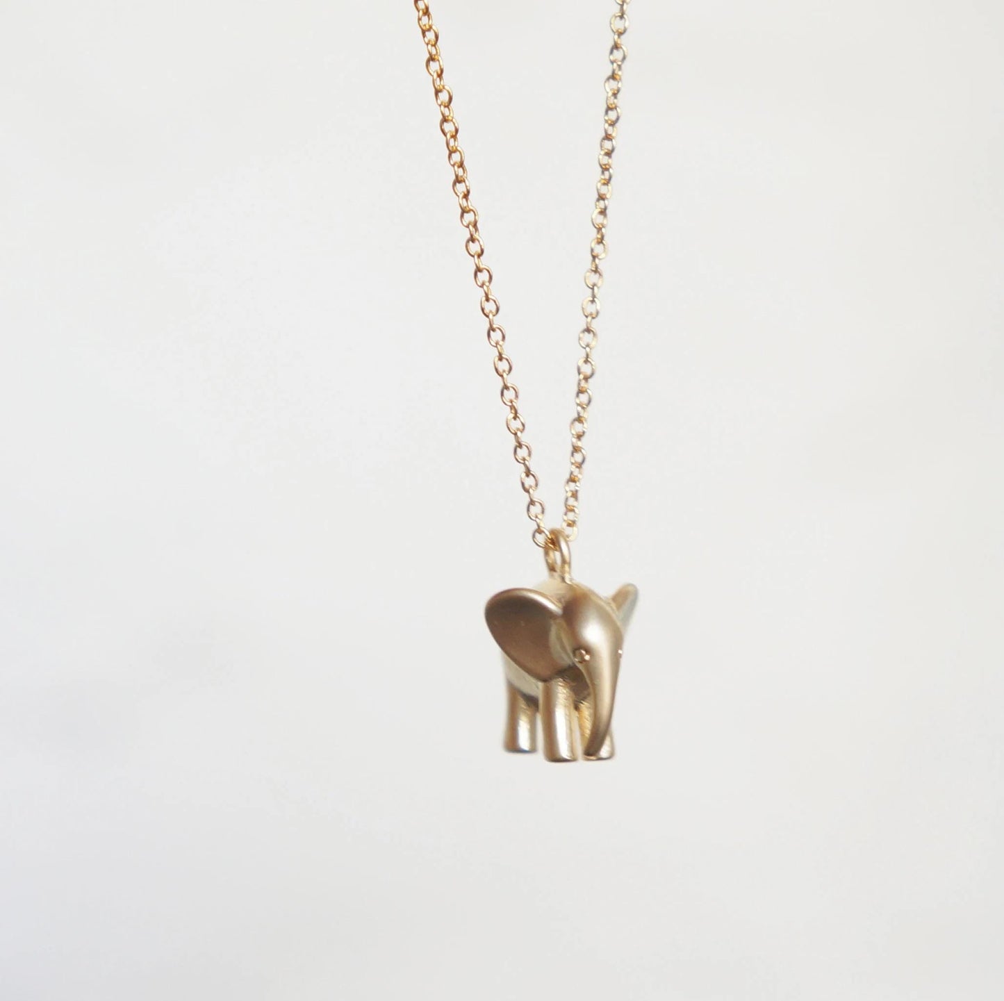Tiny Elephant Jewelry Gold Silver Charm, Delicate Necklace, Minimalist Pendant, Gift For Animal Lover, Birthday Gift for Her