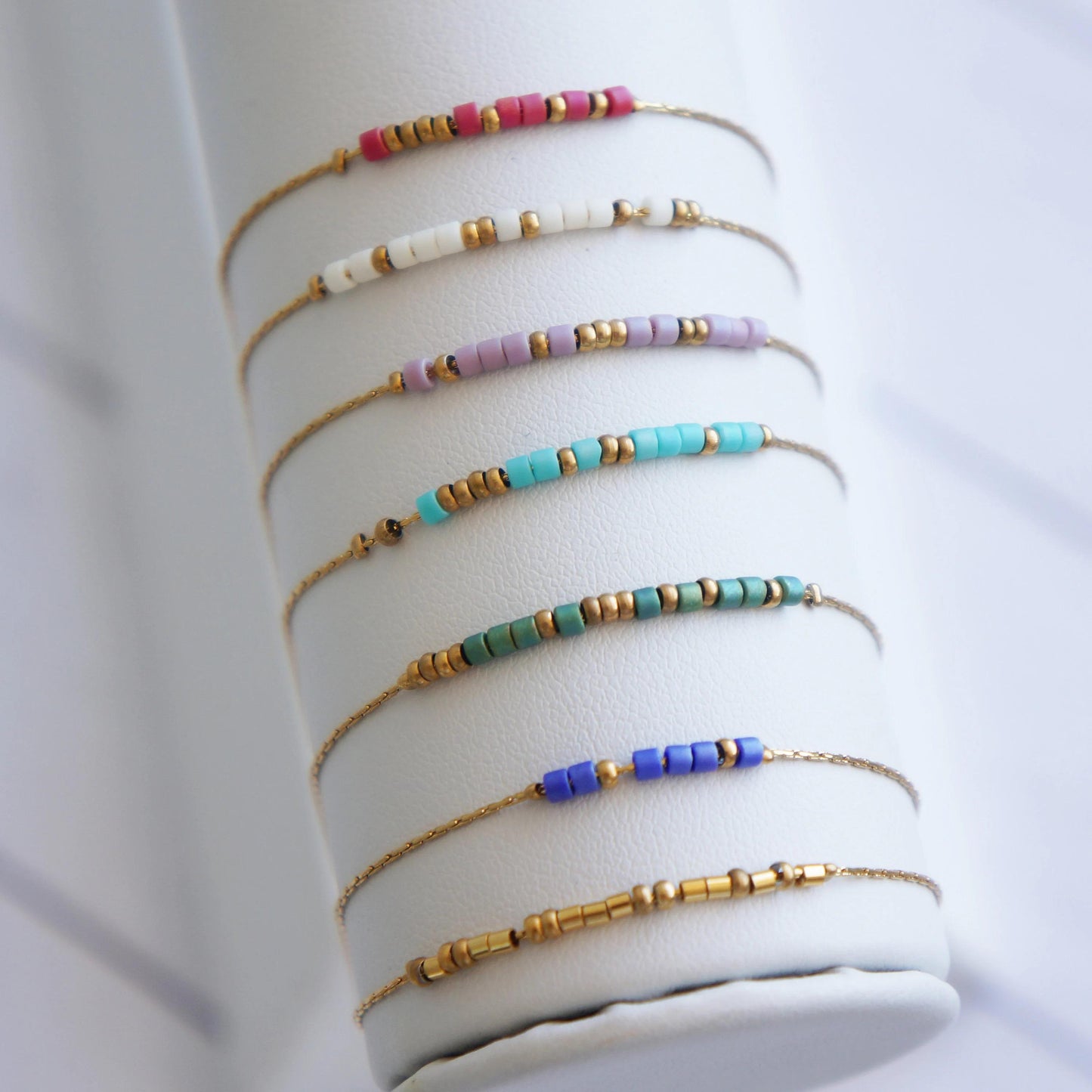 Beaded Bracelet Morse Code Bracelet
