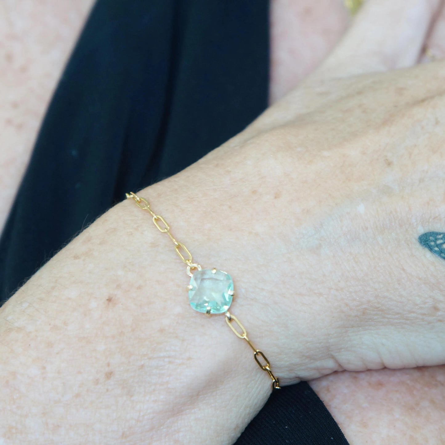 Aquamarine Color Crystal Bracelet