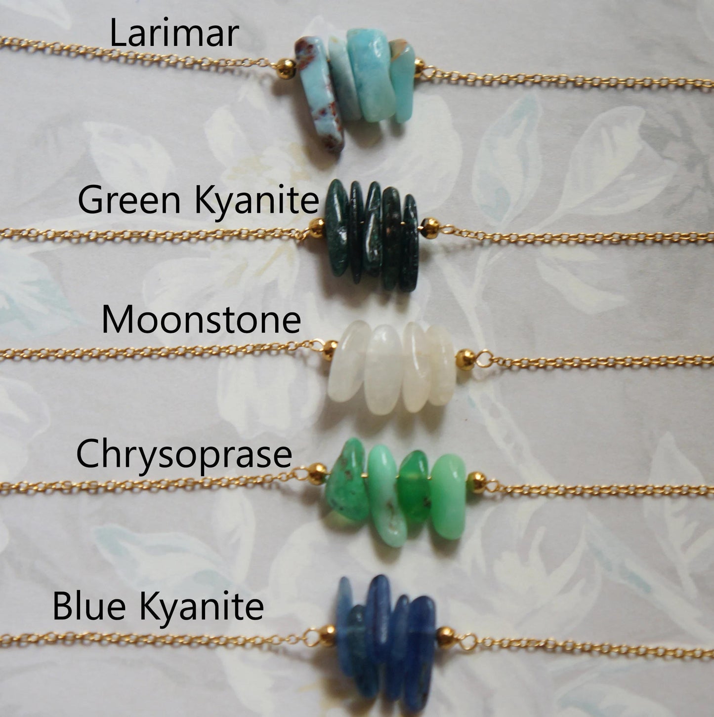 Raw Natural Gemstones Necklace Rough Slice Gem Necklace Spiritual Stone Pendant Necklace Friendship Gift Dainty Layering Necklace