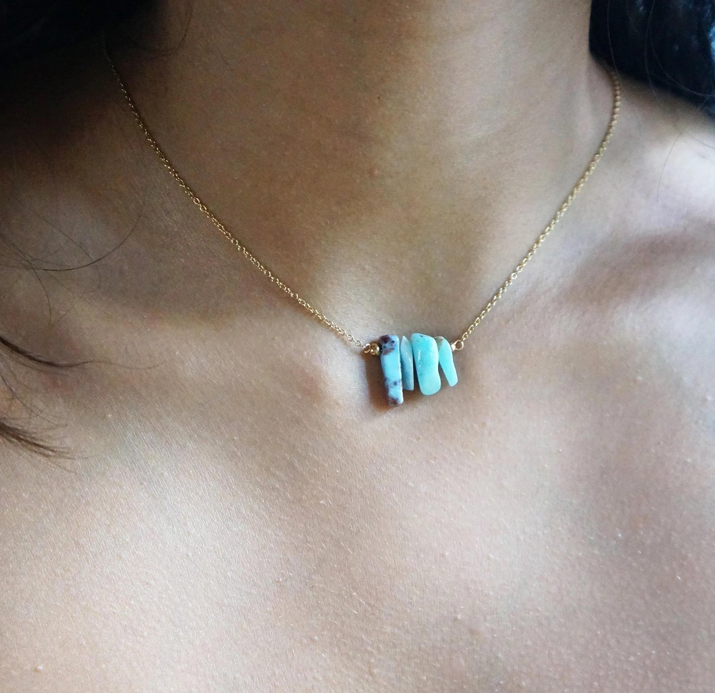 Raw Natural Gemstones Necklace Rough Slice Gem Necklace Spiritual Stone Pendant Necklace Friendship Gift Dainty Layering Necklace