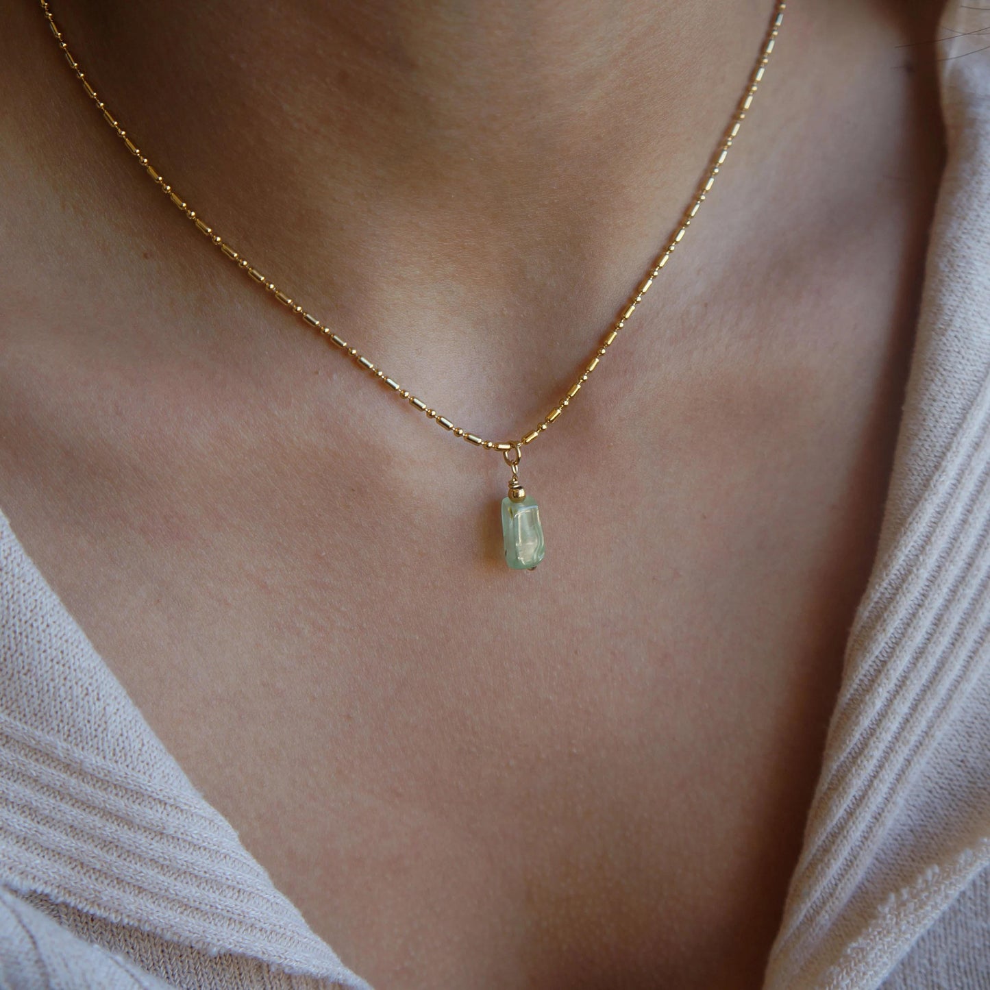 Natural Crystal Gem Necklace Gift Raw Necklace Protection Stone Necklace l Powerful Necklace for Woman