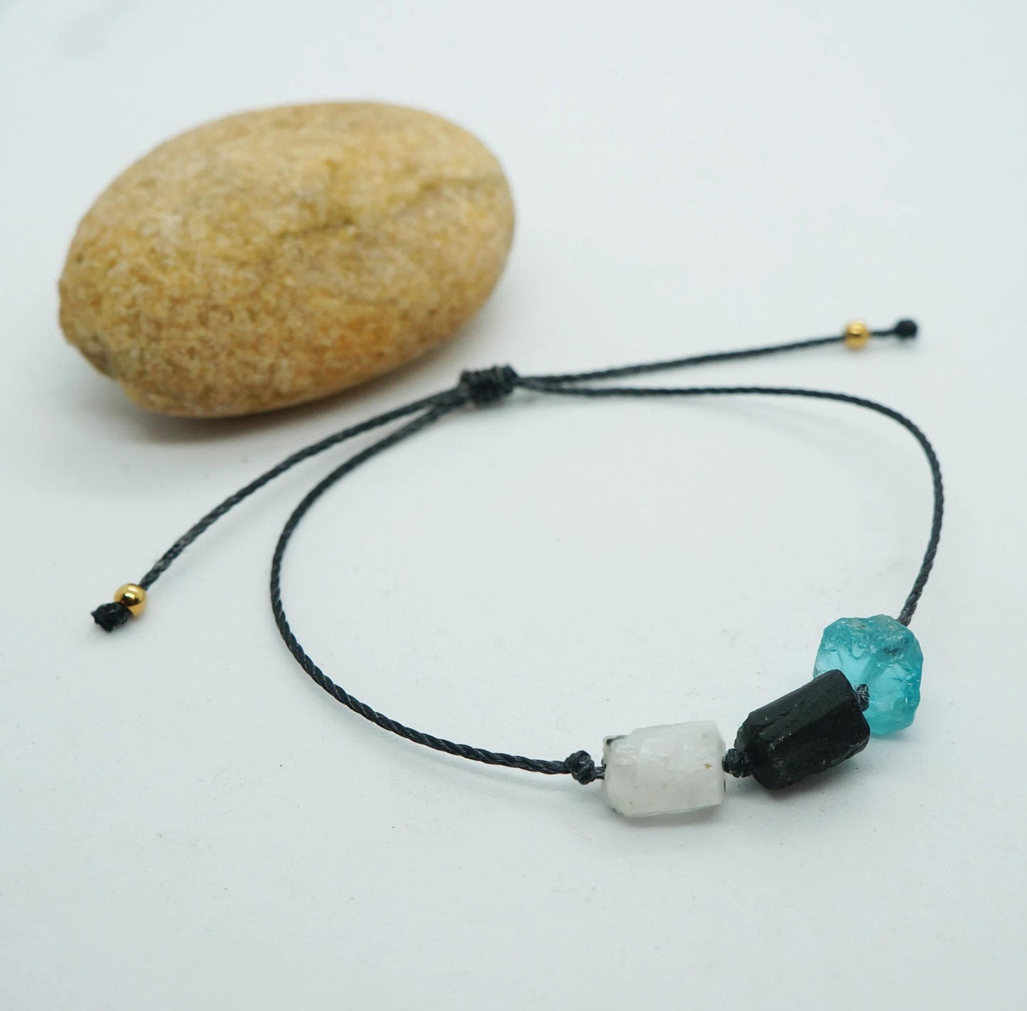 Raw Crystal Bracelet Spiritual balance Bracelet Black Tourmaline Bracelet Positive Natural Powerful Stone Powerful Bracelet for Women/Men