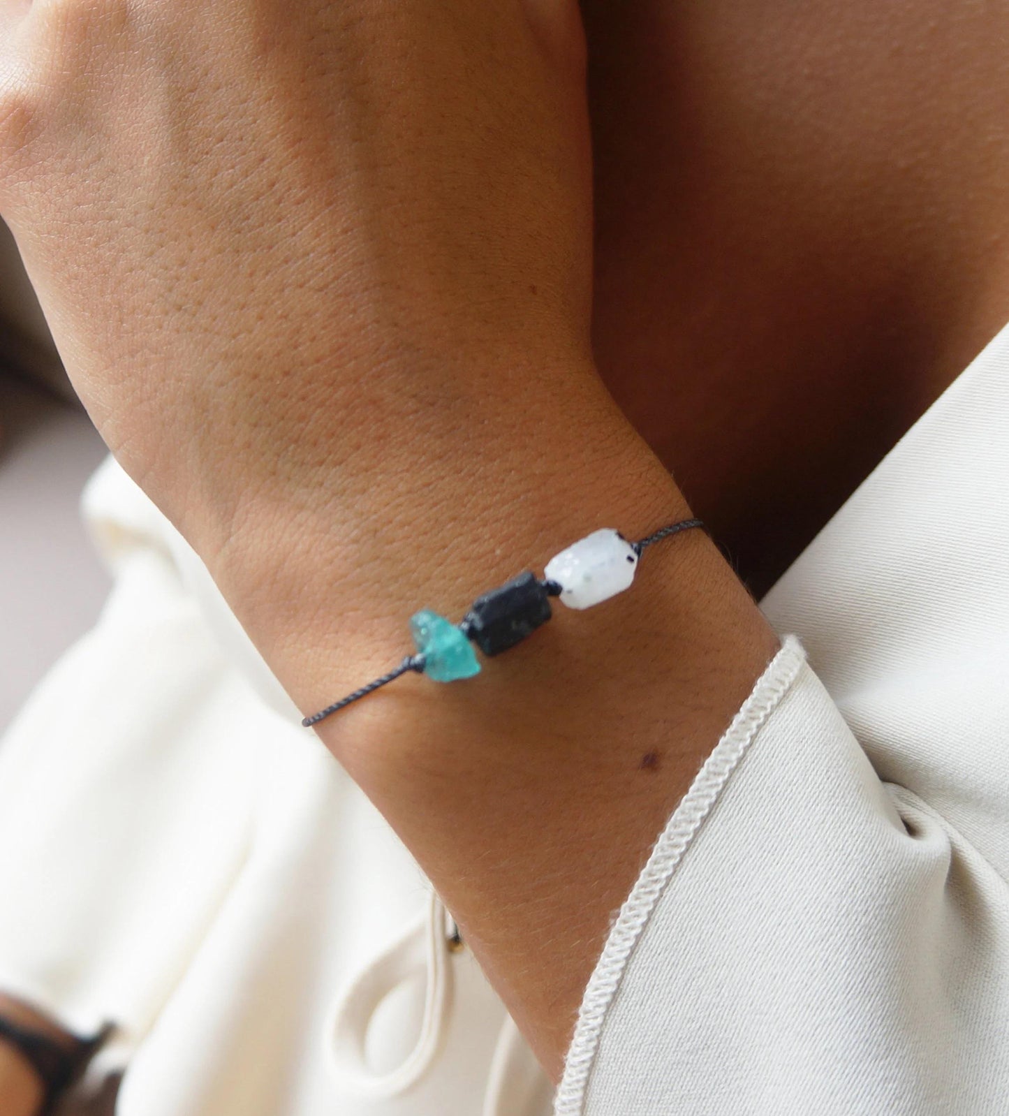 Raw Crystal Bracelet Spiritual balance Bracelet Black Tourmaline Bracelet Positive Natural Powerful Stone Powerful Bracelet for Women/Men