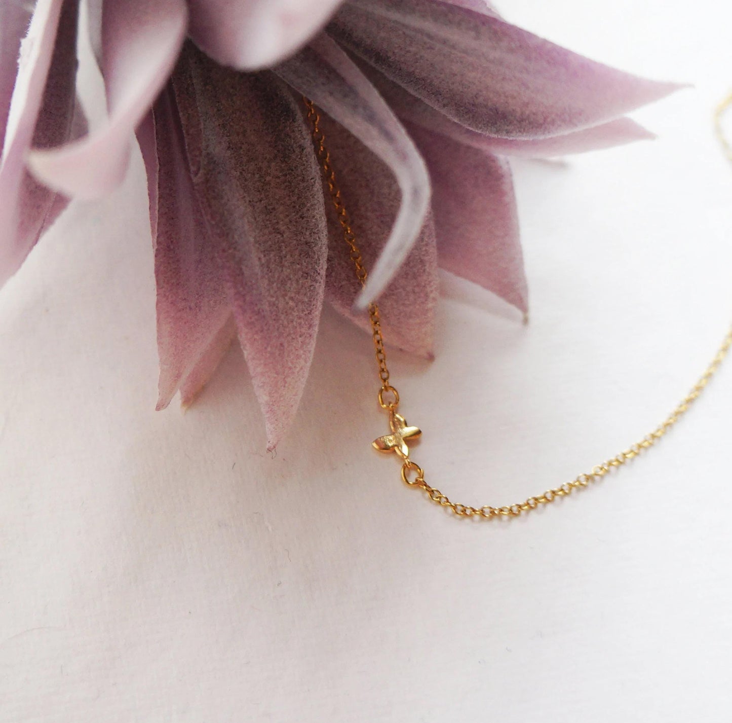 Tiny Gold Butterfly Necklace Gift for Her Asymmetrical Necklace Flower Girl Dainty Minimal Necklace Gold Wings Cute Butterfly Gift Idea