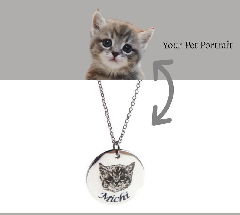 Memorial Pet Portrait Necklace