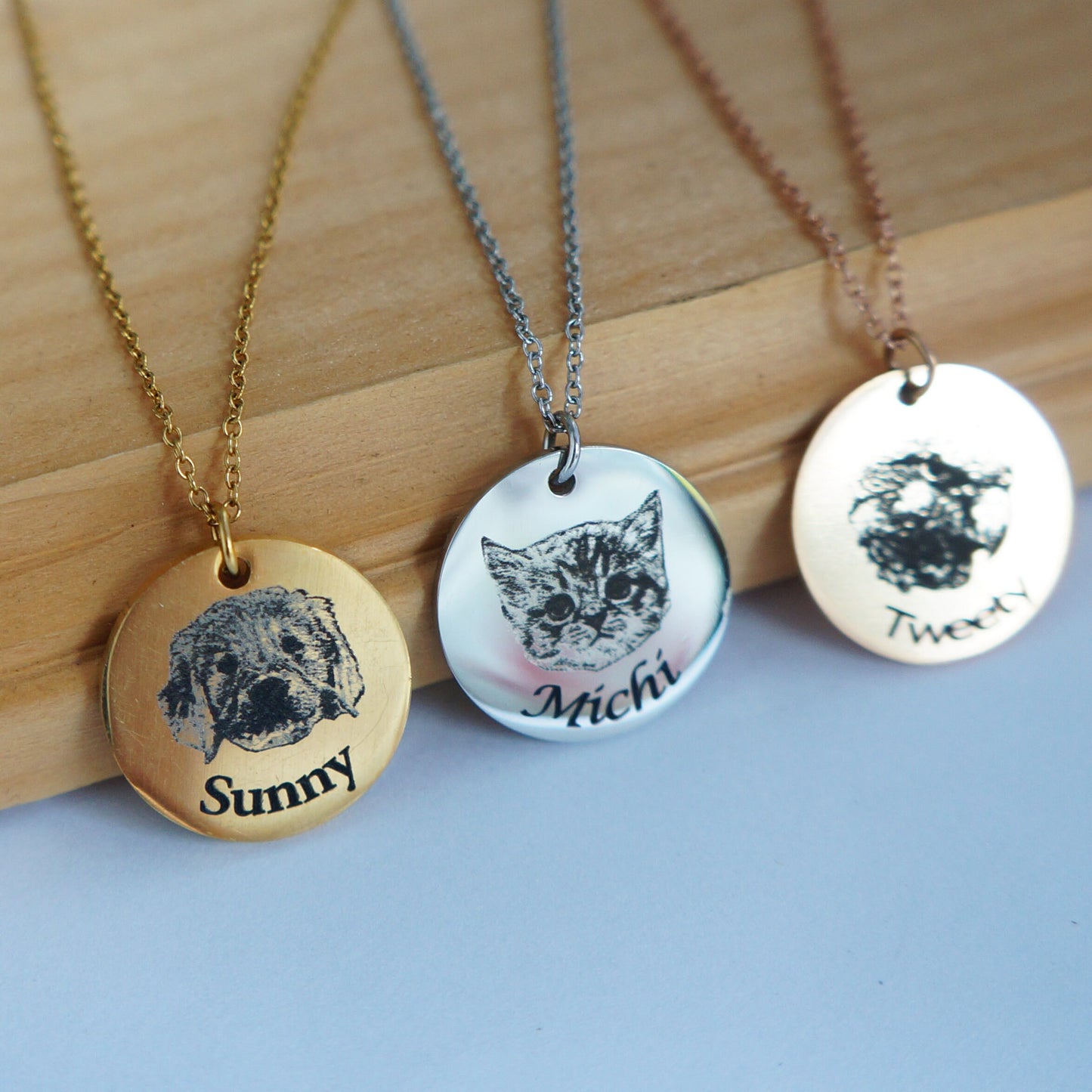 Memorial Pet Portrait Necklace