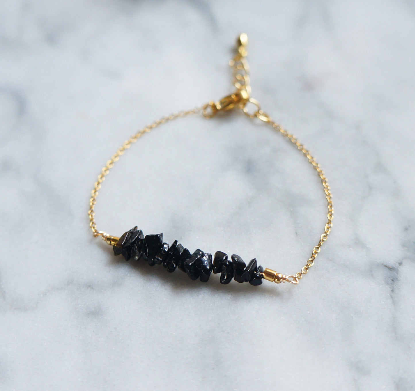 Black Tourmaline Bracelet Natural Tourmaline Protection Bracelet Best Friends Gift Raw Tourmaline Beaded Bracelet Healing Bracelet