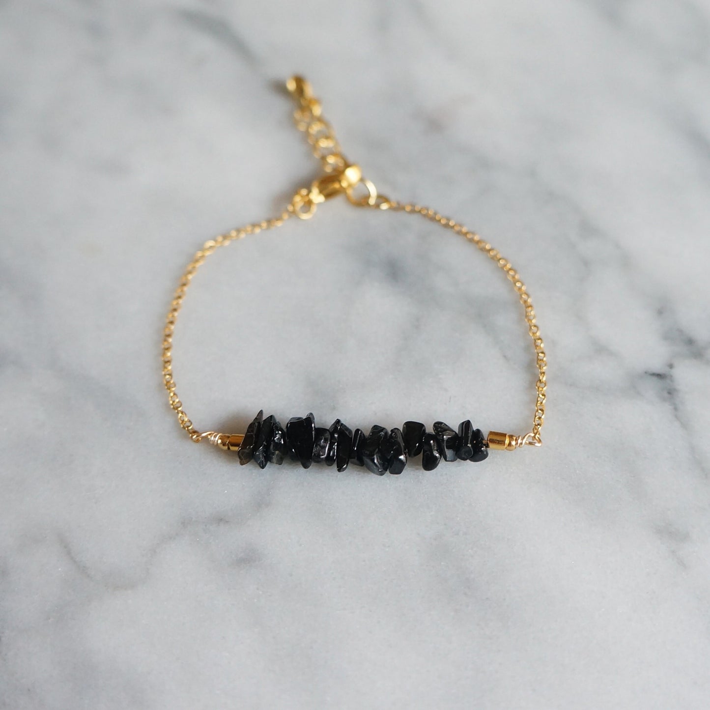 Black Tourmaline Bracelet Natural Tourmaline Protection Bracelet Best Friends Gift Raw Tourmaline Beaded Bracelet Healing Bracelet