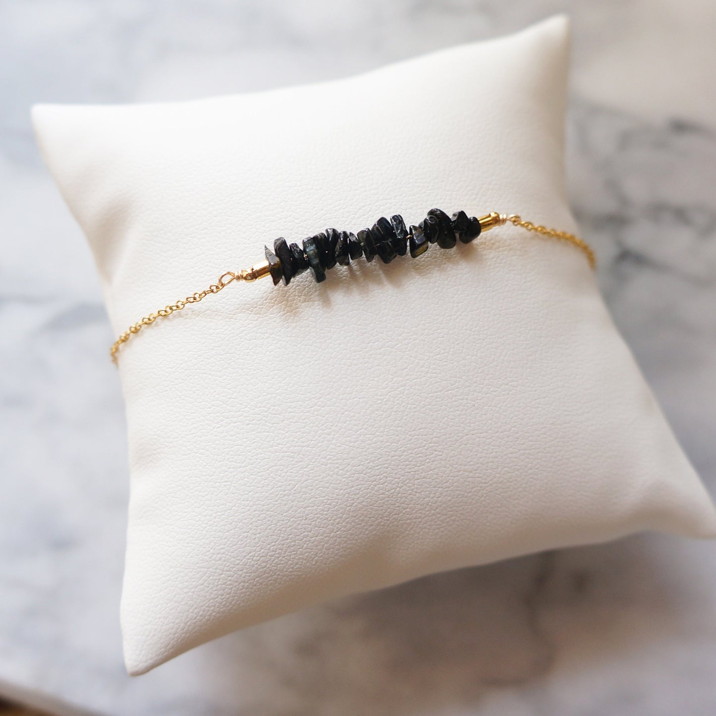 Black Tourmaline Bracelet Natural Tourmaline Protection Bracelet Best Friends Gift Raw Tourmaline Beaded Bracelet Healing Bracelet