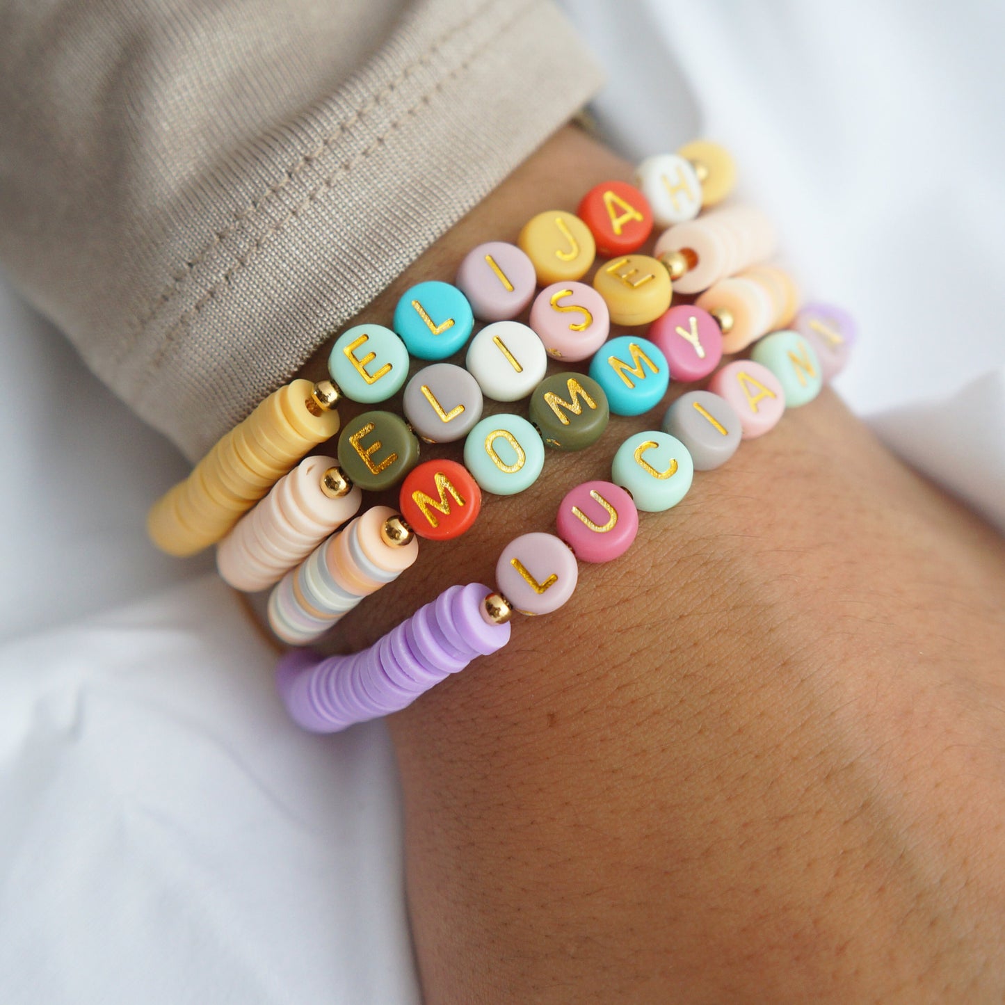 Colorful Personalized Beads Name Bracelet