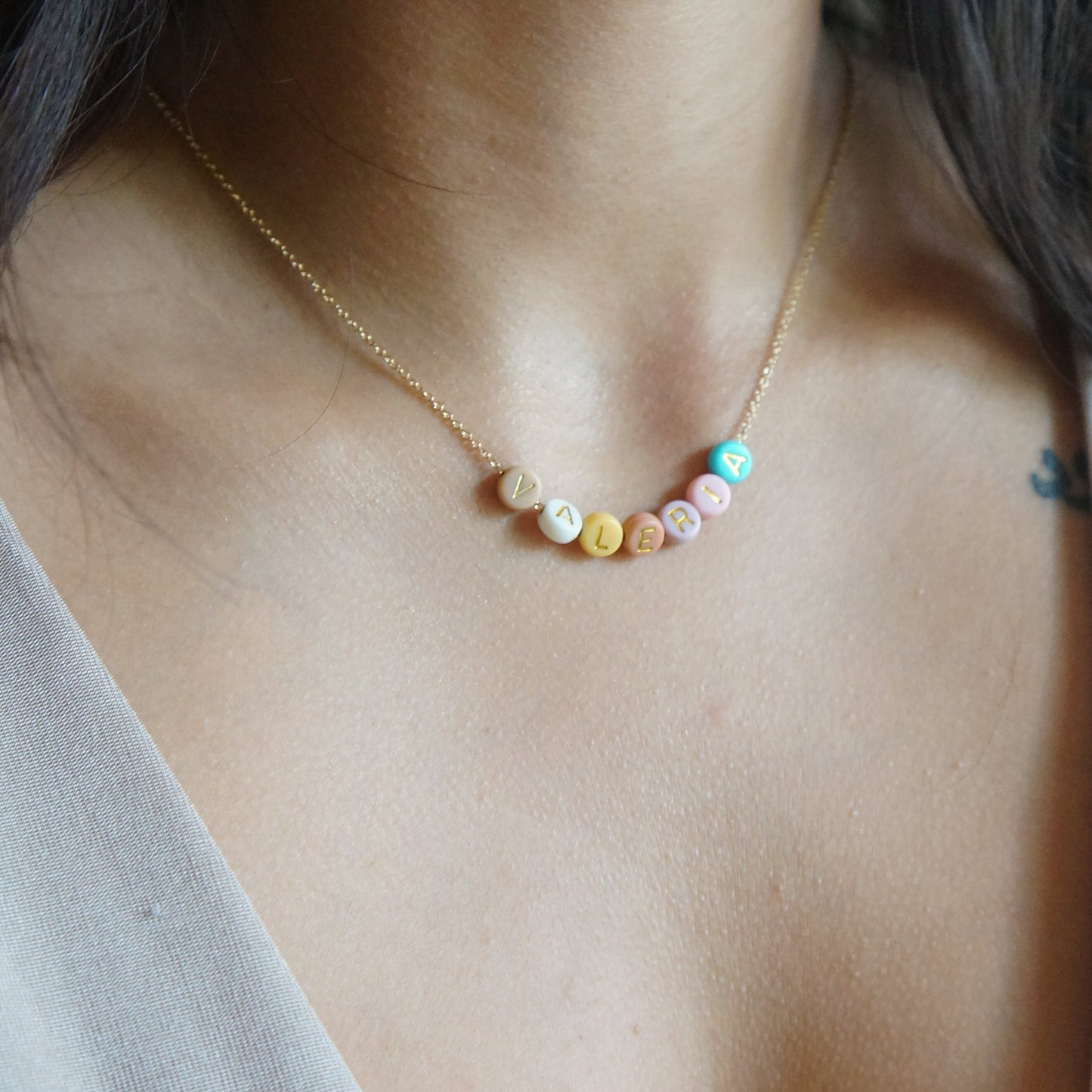 Dainty Colorful Name Necklace