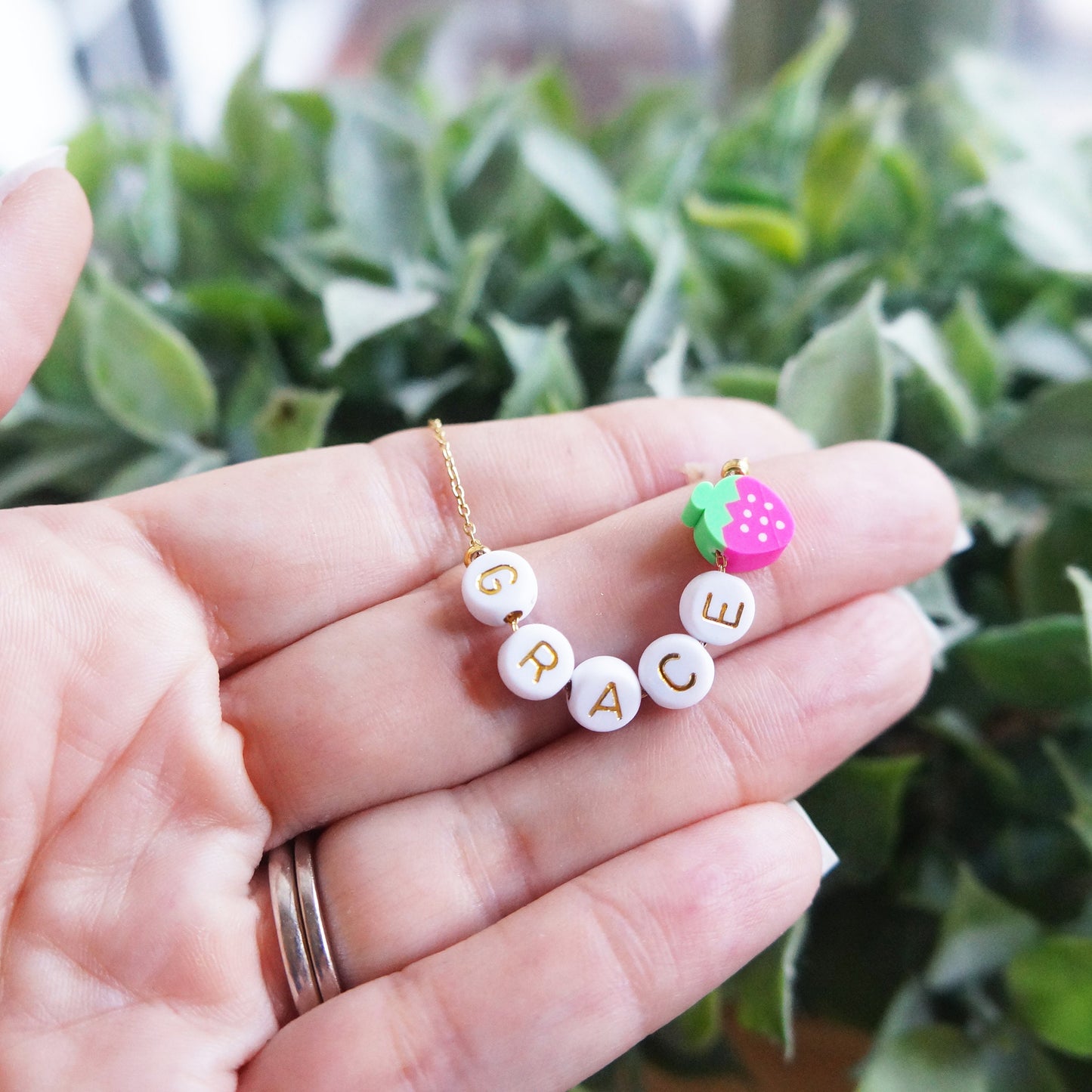 Fruity Beaded Name Necklace