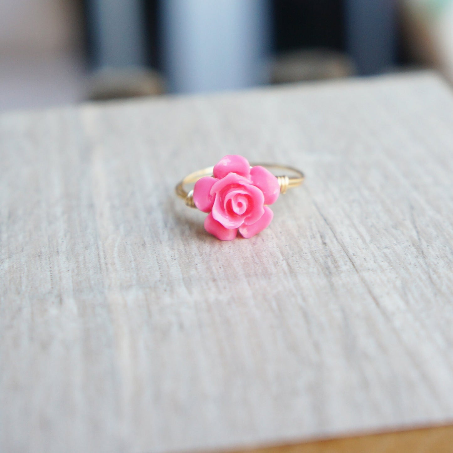 Little Rose Ring Wire Wrapped Flower Rings Dainty Rings Gift for Bridesmaids Fairy Tale Ring Romantic Vintage Style Rose Ring