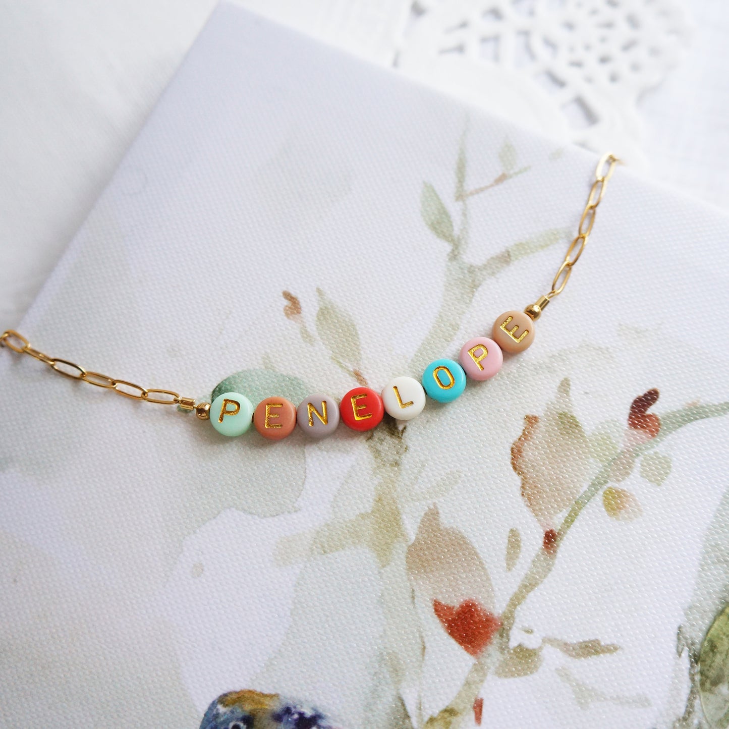 Dainty Name Beaded Necklace