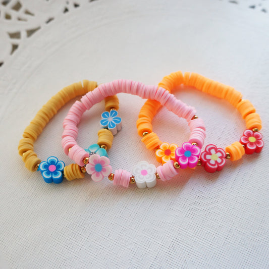 Colorful Flower Beaded Bracelet