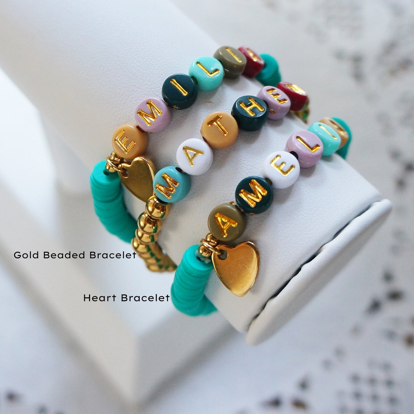 Mom Bracelet Heart Women Bracelet Children Names Adjustable Colorful Beaded Bracelet Fall Colors Bracelet Custom Gift for Friend