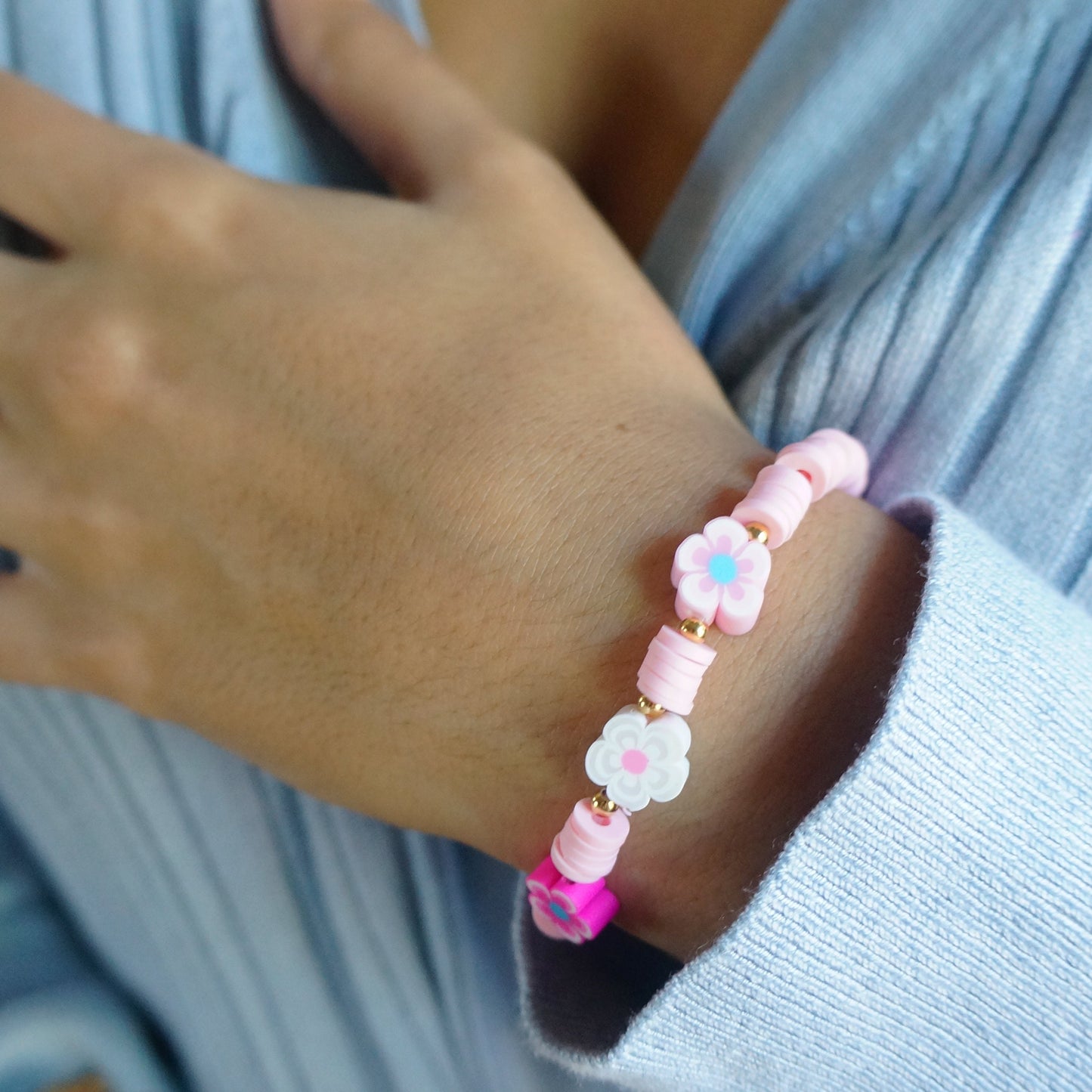 Colorful Flower Beaded Bracelet