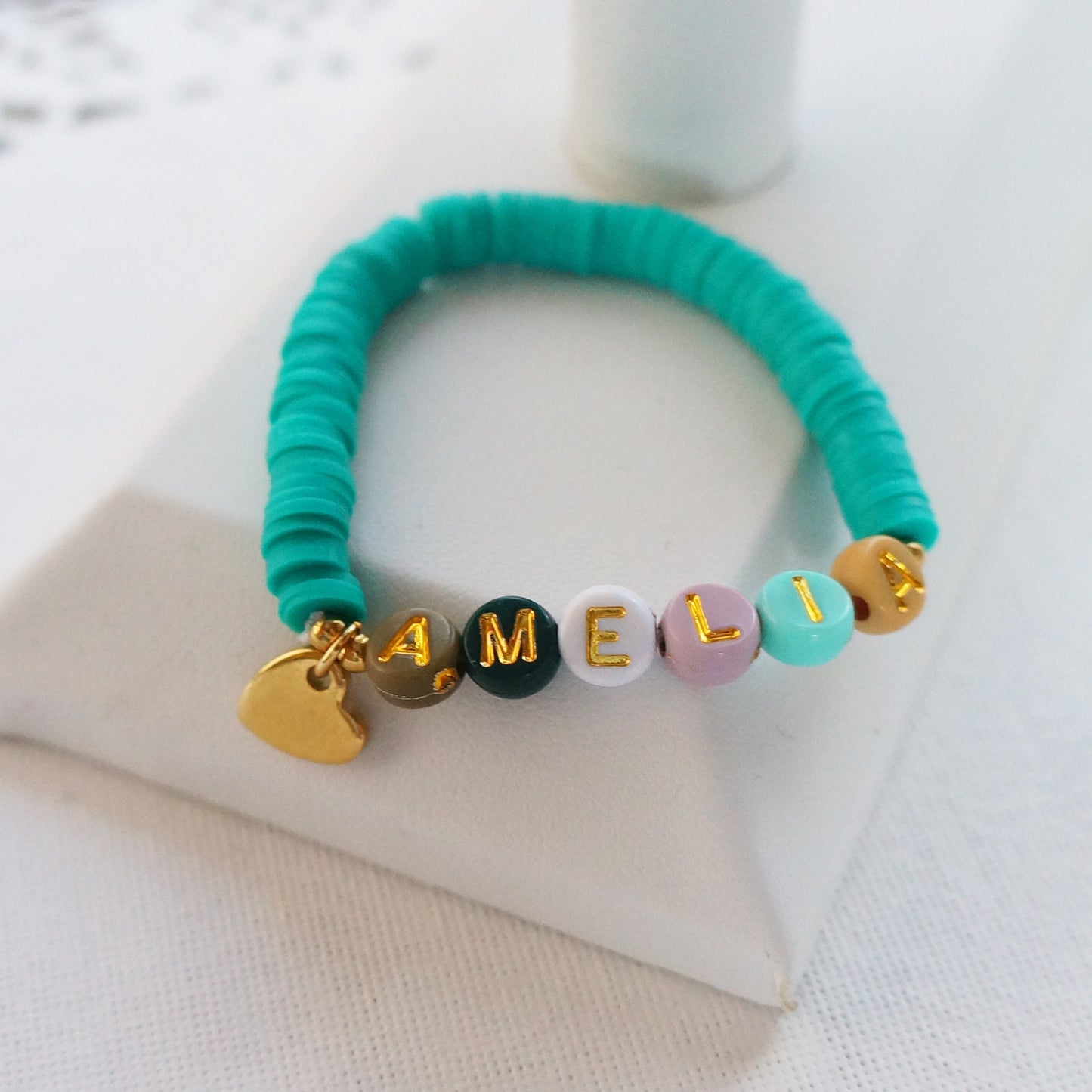 Mom Bracelet Heart Women Bracelet Children Names Adjustable Colorful Beaded Bracelet Fall Colors Bracelet Custom Gift for Friend