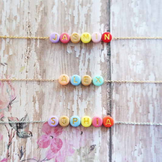 Colorful Name Beaded Necklace