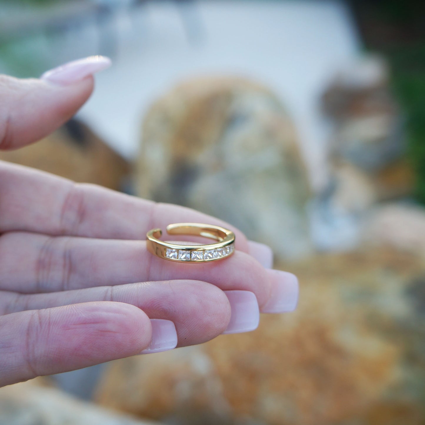 Ultra Dainty Gold Filled Delicate Stacking Diamond Ring Thin Minimalist Ring Anniversary Band Simple Delicate Gold Band