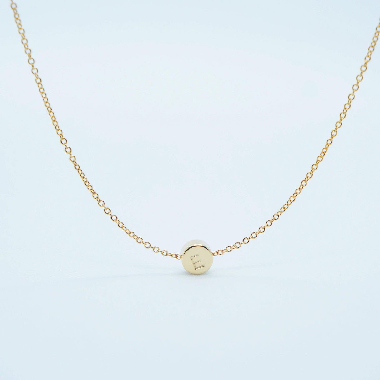 Minimalist Necklace Tiny Dot Initial Gold Necklace Letter Necklace Dainty Necklace Personalized Minimal Jewelry Gift