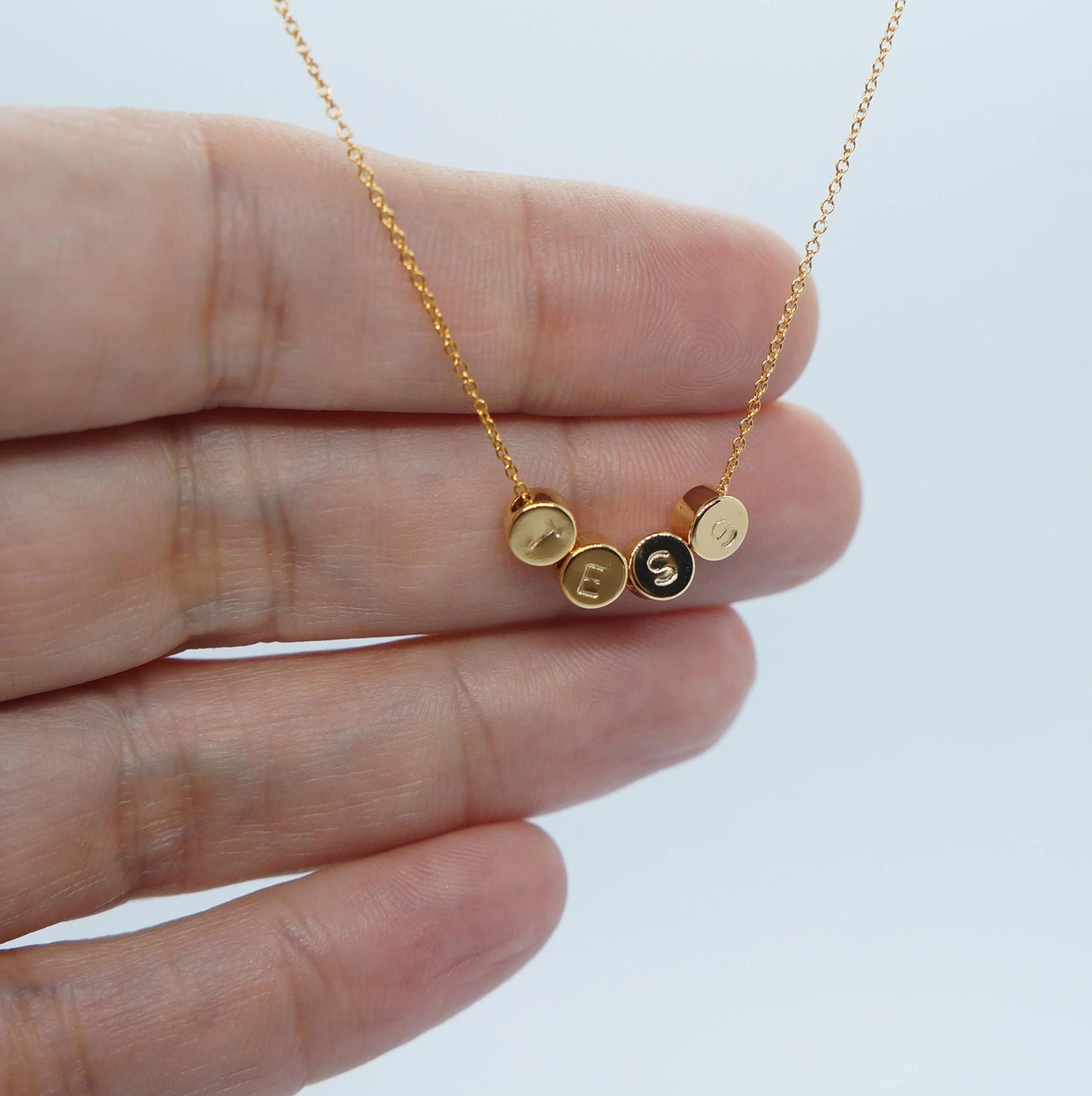 Minimalist Necklace Tiny Dot Initial Gold Necklace Letter Necklace Dainty Necklace Personalized Minimal Jewelry Gift