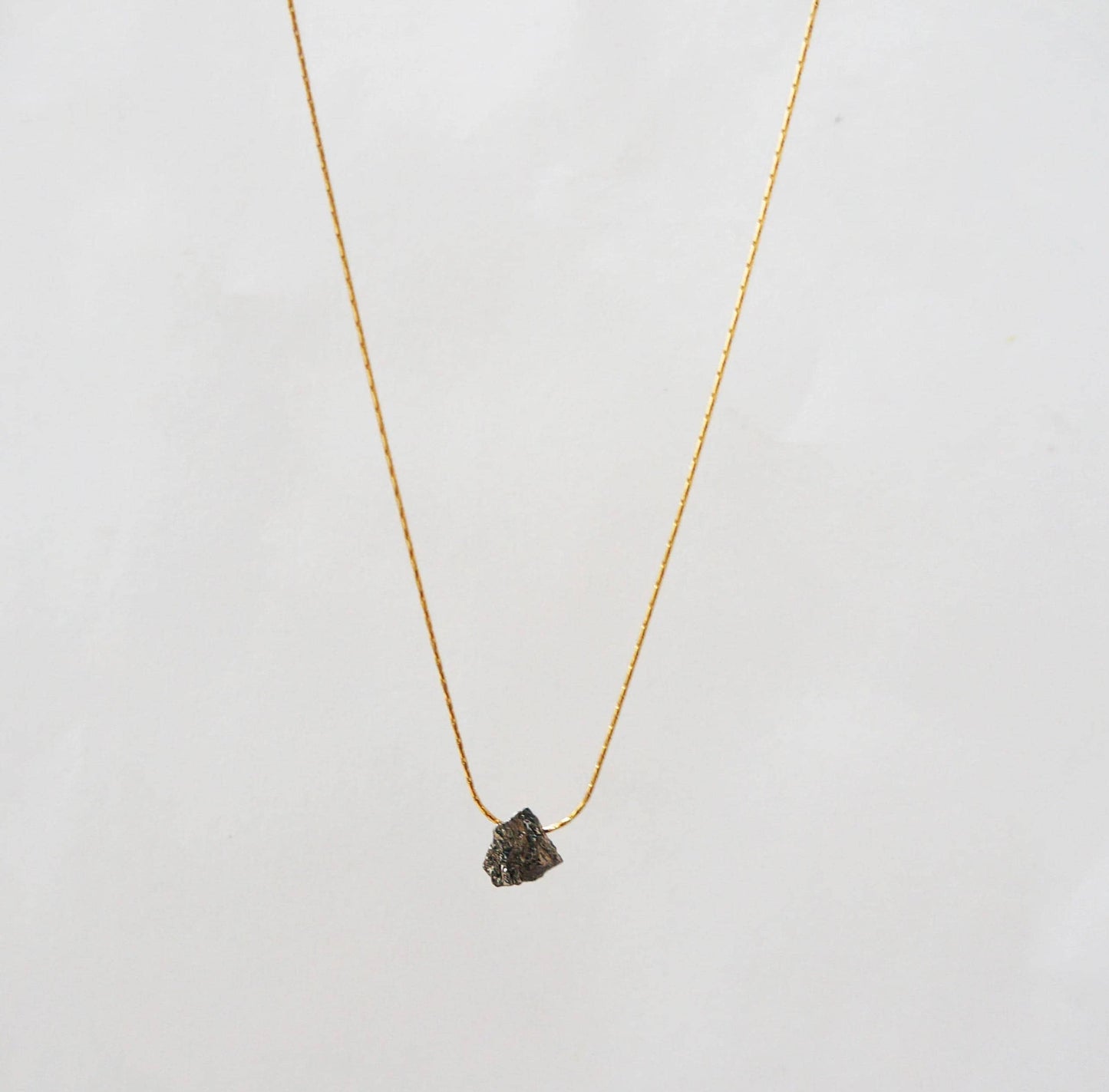 Raw Crystal Necklace Natural Black Pyrite Necklace Rough Stone Layering Necklace Pyrite AAA Stone Pendant Protection Powerful Necklace