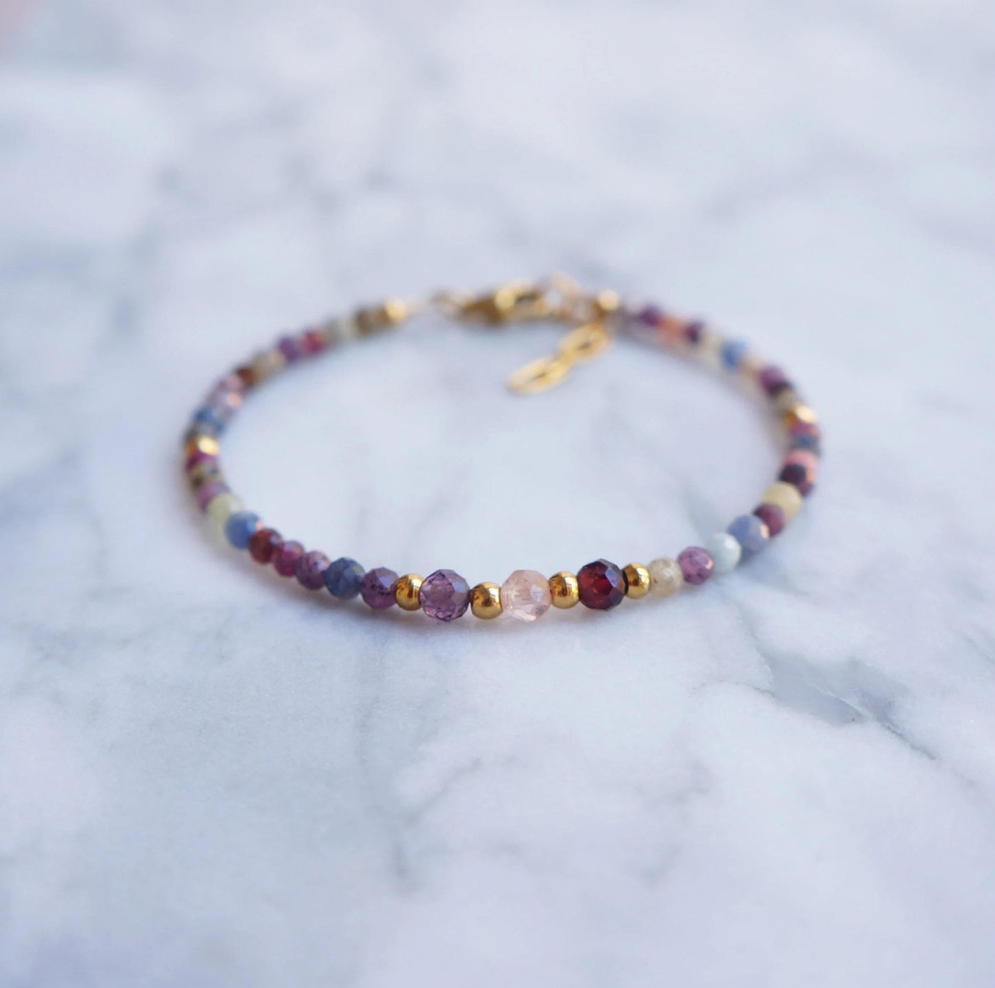 Multi Sapphire Bracelet September Birthstone Natural Burma Sapphire Tiny Stones Bracelet for Women Gift Gemstone Bracelet Genuine Sapphire