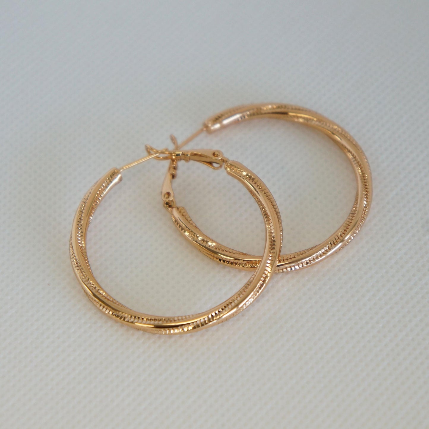 18kt Gold Plated Hoops, Large Hoop Earrings, Minimalist Jewelry, Statement Earrings, Twisted Hoops Earrings, Gift For Her, Birthday