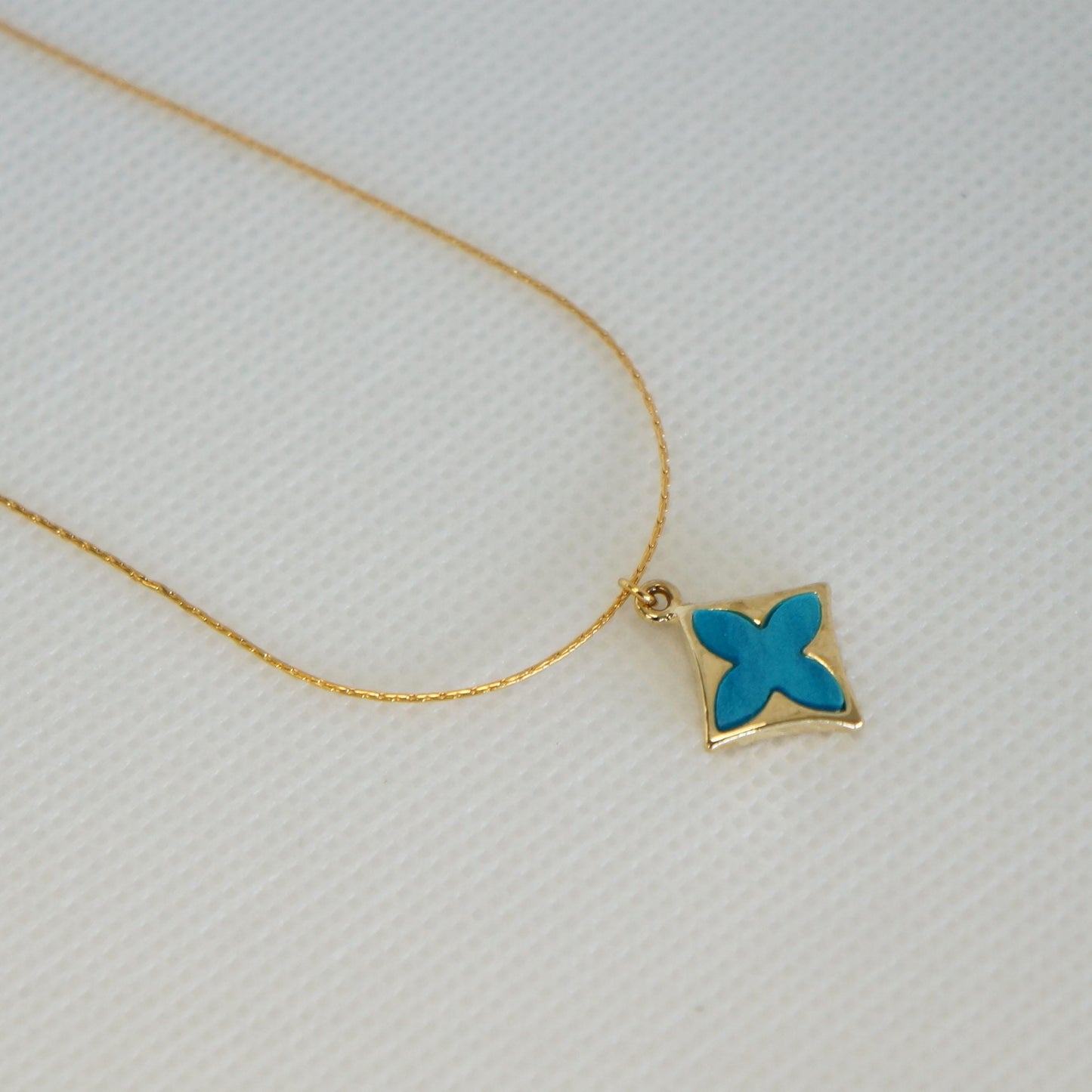 Blue Flower Necklace, Statement Pendant, Floral Jewelry, Nature Inspired Gift, Women's Gift, Minimalist Jewelry, Necklace for Women