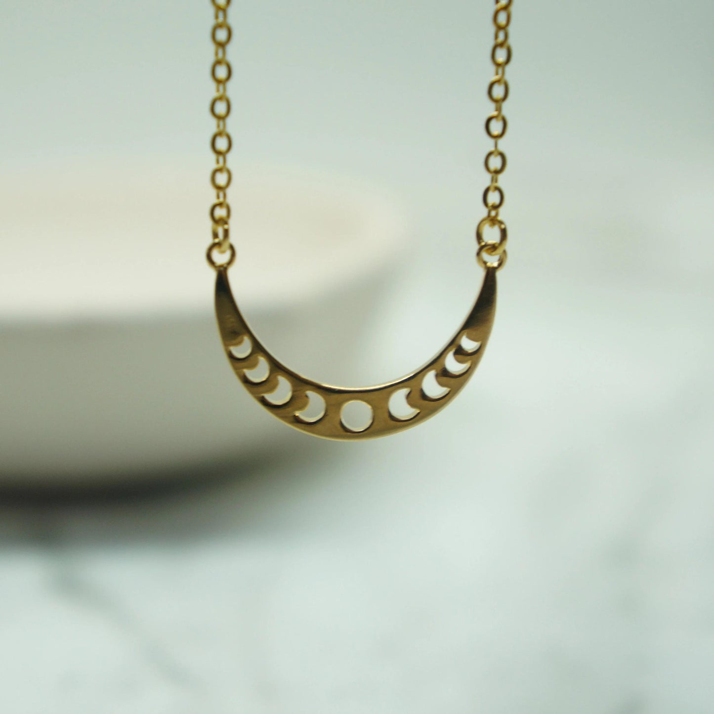 Gold Moon Phases Necklace