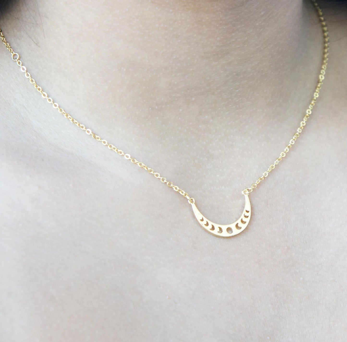 Gold Moon Phases Necklace