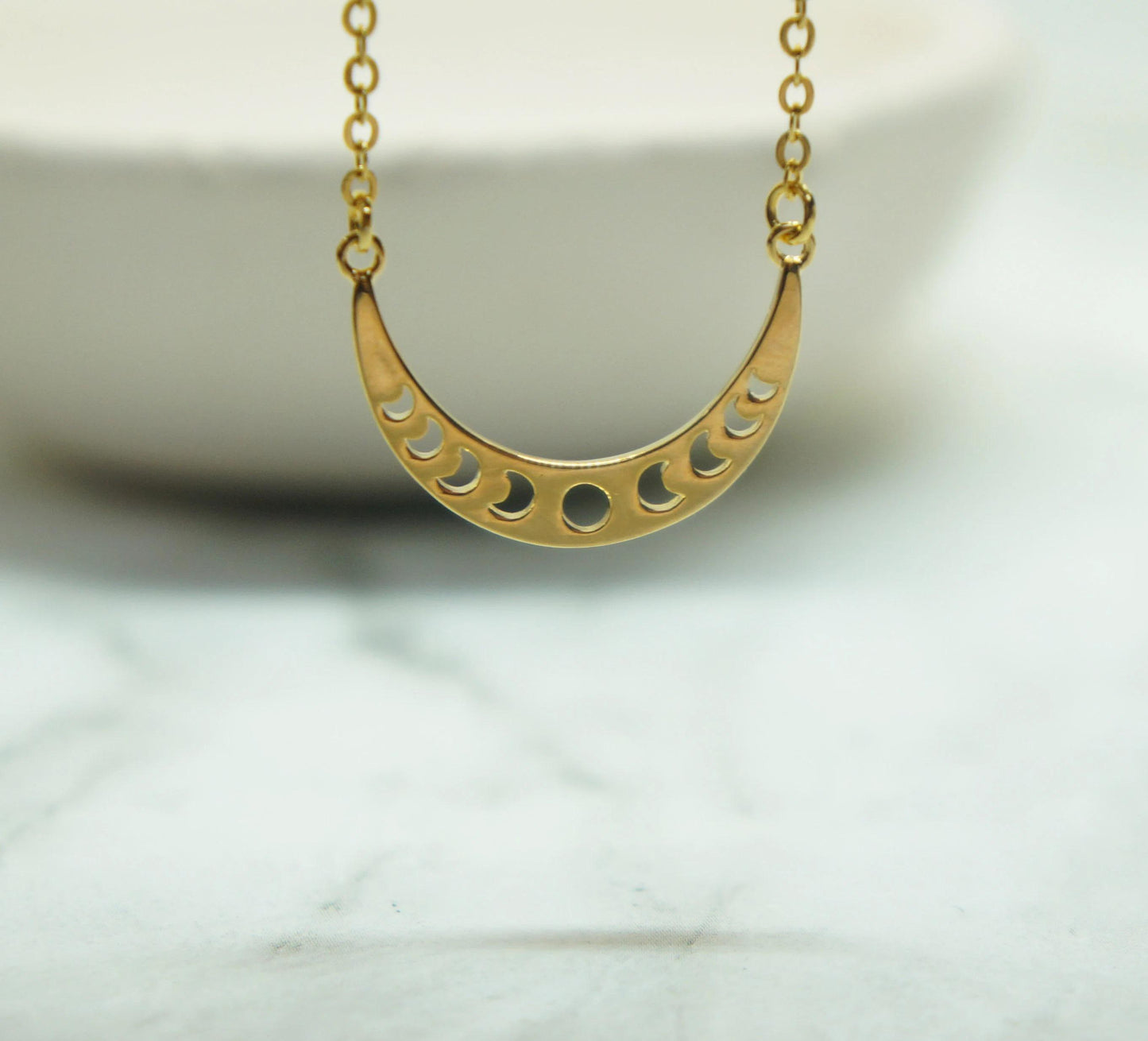 Gold Moon Phases Necklace