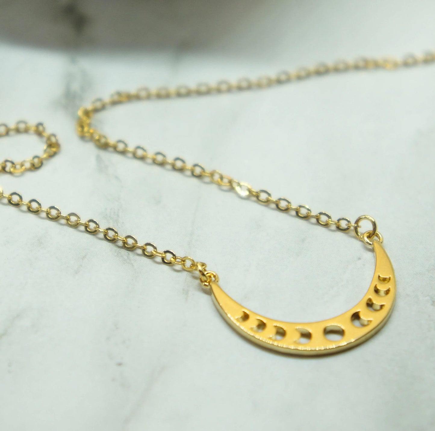 Gold Moon Phases Necklace