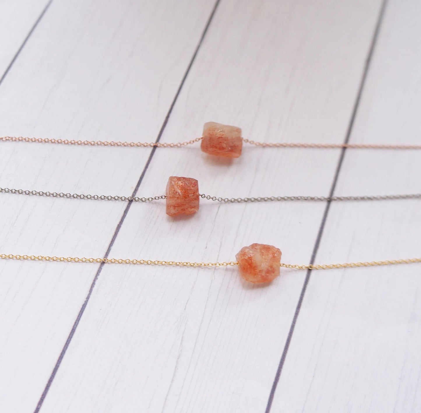 Raw Crystal Necklace Sunstone Necklace Rough Stone Layering Necklace Natural Sunstone Stone Pendant Powerful Necklace Natural Crystals